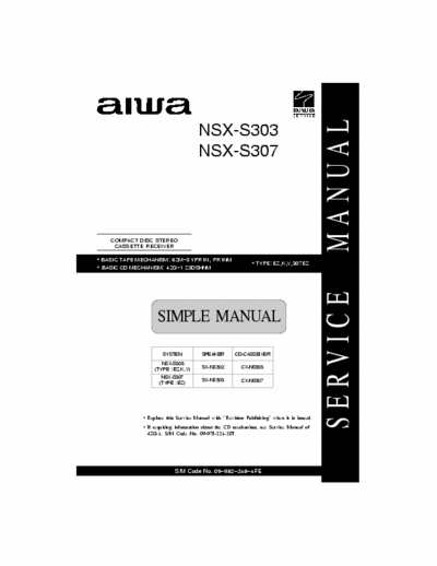 AIWA NSX-303 SCHEMA AIWA